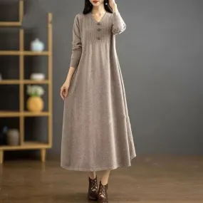 Women's Autumn Winter Long Knit Dresses Oversize