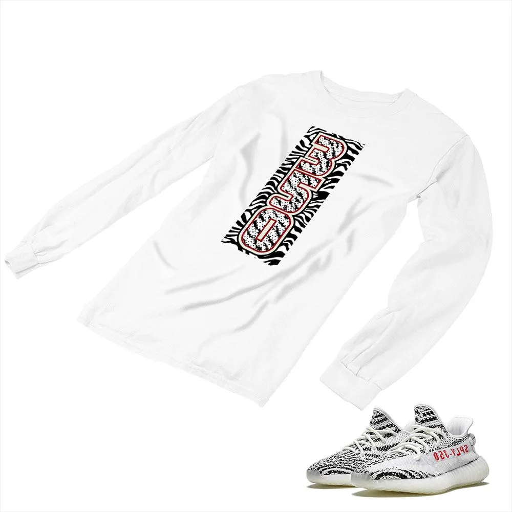 YEEZY 350 v2 Zebra Matching Custom Designed Long Sleeve T shirt AD-Y-17-6