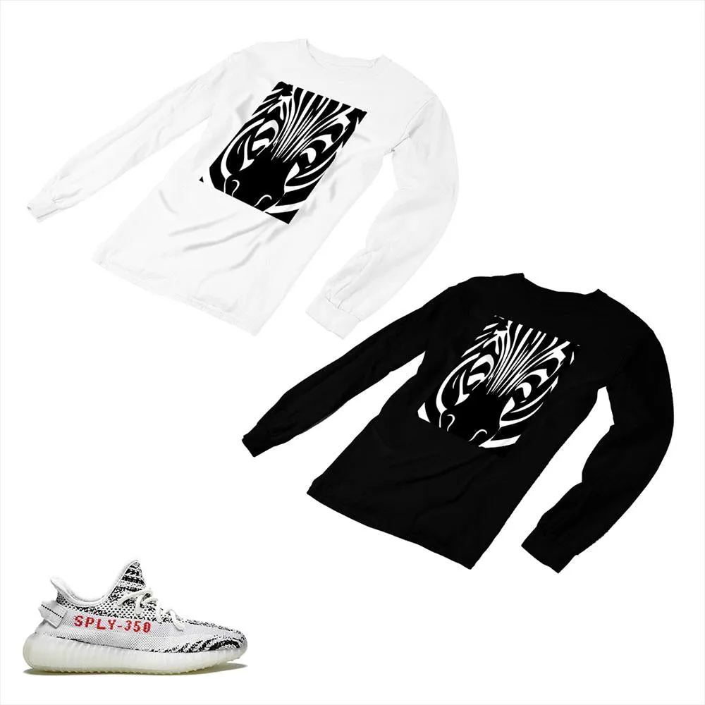 YEEZY 350 v2 Zebra Matching Custom Designed Long Sleeve T shirt AD-Y-17-7