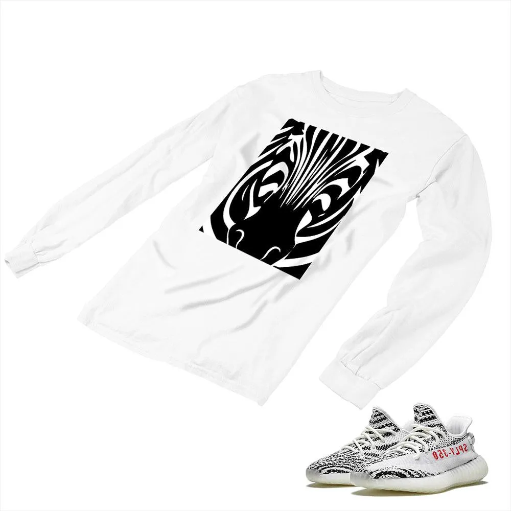 YEEZY 350 v2 Zebra Matching Custom Designed Long Sleeve T shirt AD-Y-17-7