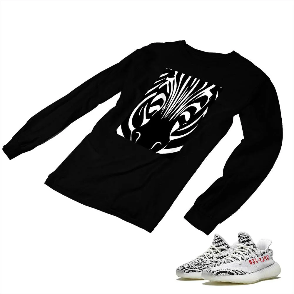 YEEZY 350 v2 Zebra Matching Custom Designed Long Sleeve T shirt AD-Y-17-7