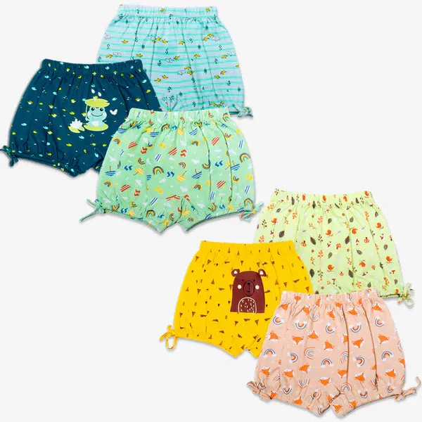 Young Girl Bloomer-6 Pack (Rainy Poppins - Woody Goody)